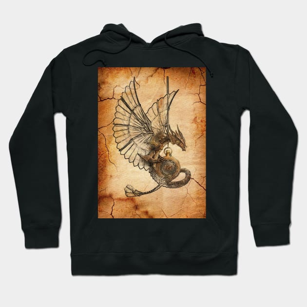 Steampunk. Dragon with wings Hoodie by CatCoconut-Art